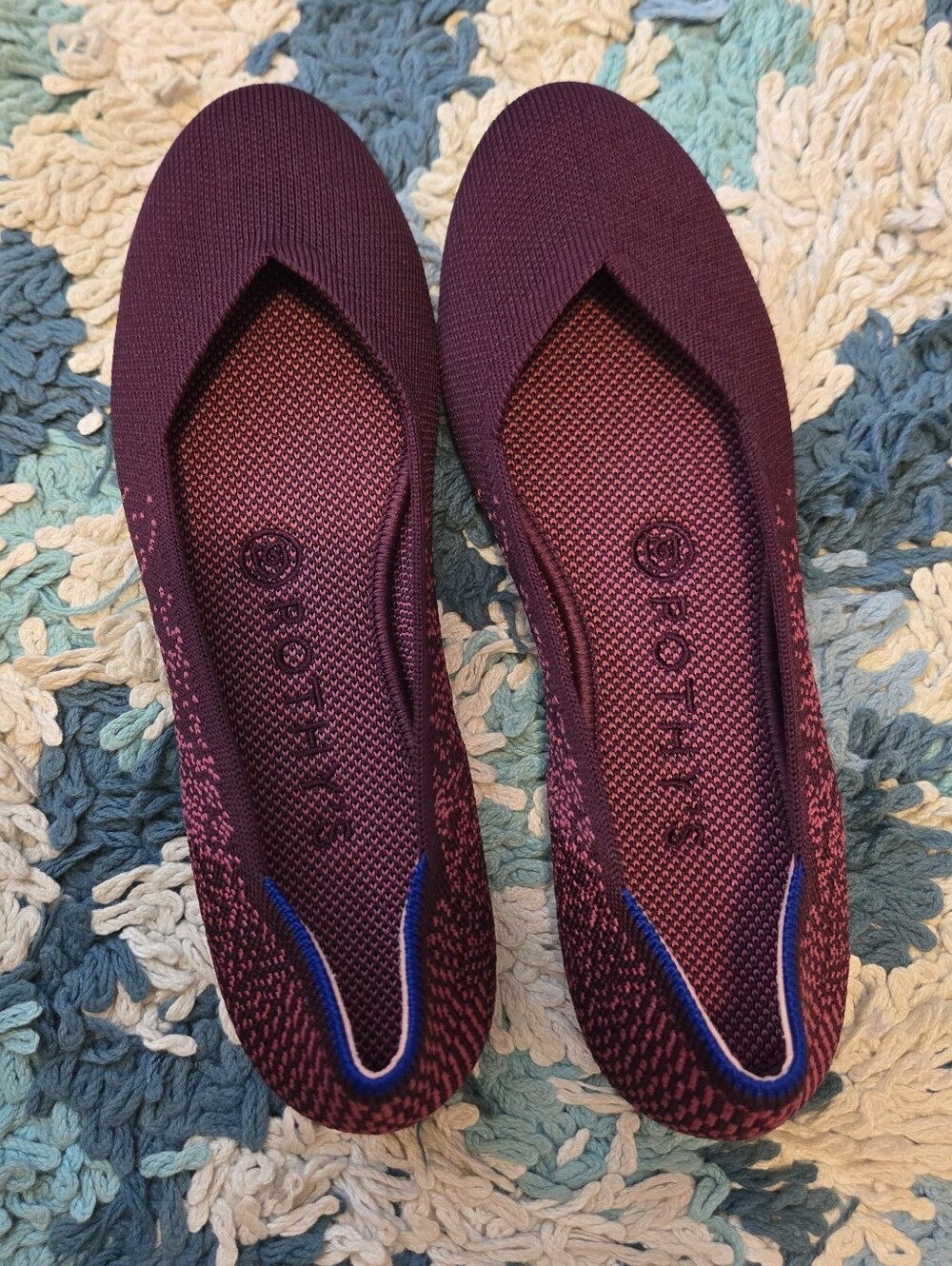 NWOT Rothys The Flat In Fig Python Purple Size 7 - Picture 2 of 3